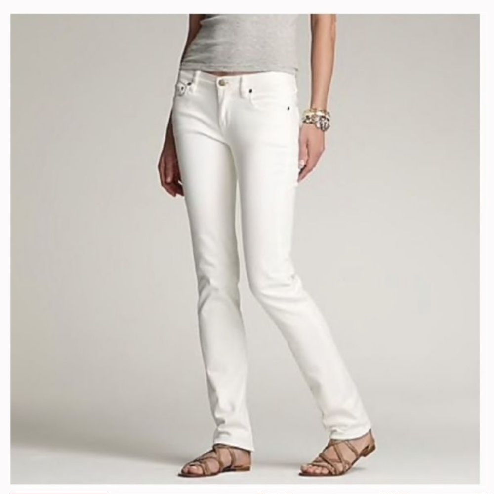 J. Crew Matchstick White Jeans